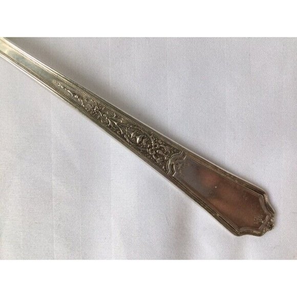 1847 ROGERS BROS INTL SILVERPLATE 7.5" DINNER FORK 1924 ANCESTRAL PATTERN  RARE - Picture 4 of 9